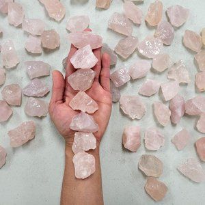 1 LB Rose Quartz Raw Crystals Bulk Rough Natural Healing Crystals